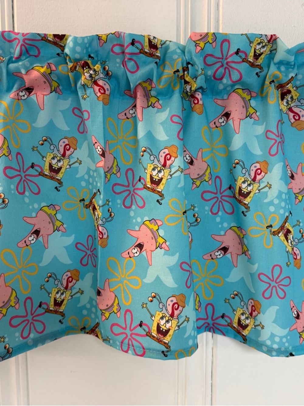 SpongeBob SquarePants Blue Cartoon Valance Curtain